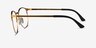 Ray-Ban RB6375 Gold Black MetalEyeglass Frames from EyeBuyDirect, Side View