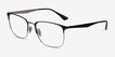 Ray-Ban RB6421 Matte Black Silver MetalEyeglass Frames from EyeBuyDirect, Angle View