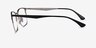 Ray-Ban RB6421 Matte Black Silver MetalEyeglass Frames from EyeBuyDirect, Side View