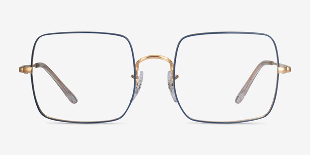 Ray-Ban RB1971V Blue Gold MetalEyeglass Frames from EyeBuyDirect, Front View
