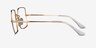 Ray-Ban RB1971V Blue Gold MetalEyeglass Frames from EyeBuyDirect, Side View