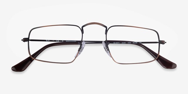 Ray-Ban RB3957V Julie Antique Copper MetalEyeglass Frames from EyeBuyDirect, Closed View