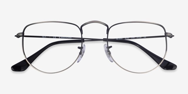 Ray-Ban RB3958V Elon Matte Antique Gunmetal MetalEyeglass Frames from EyeBuyDirect, Closed View
