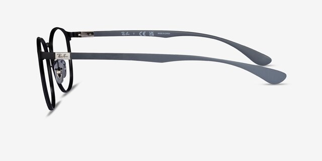 Ray-Ban RB6355 Black MetalEyeglass Frames from EyeBuyDirect, Side View