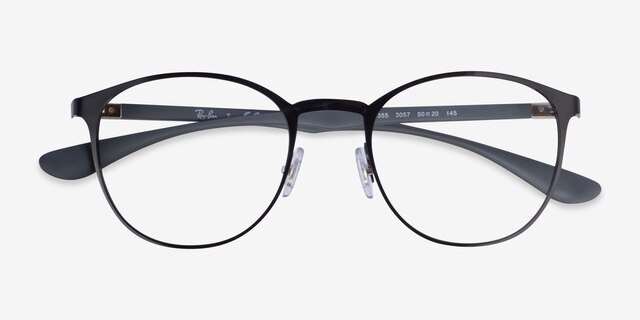 Ray-Ban RB6355 Black MetalEyeglass Frames from EyeBuyDirect, Closed View