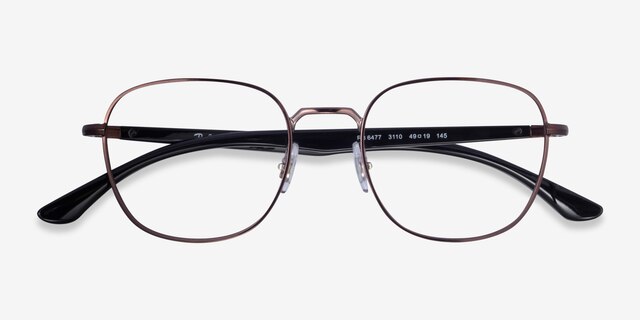 Ray-Ban RB6477 Brown MetalEyeglass Frames from EyeBuyDirect, Closed View
