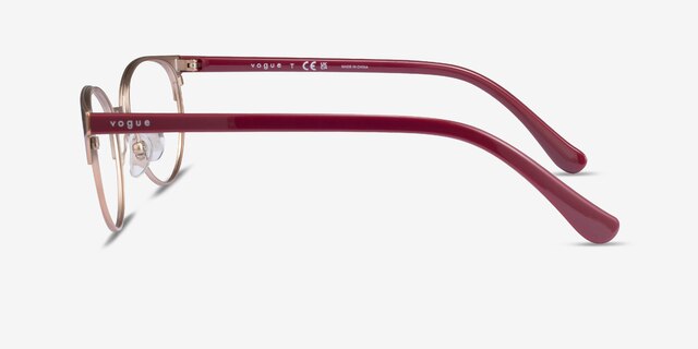 Vogue Eyewear VO4160 Brushed Pink Rose Gold MetalEyeglass Frames from EyeBuyDirect, Side View