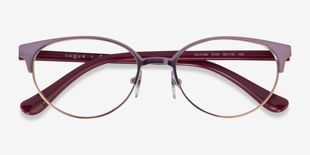 Vogue Eyewear VO4160 Brushed Pink Rose Gold MetalEyeglass Frames from EyeBuyDirect, Closed View