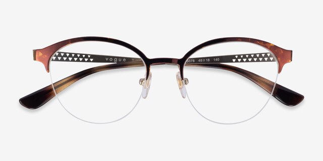 Vogue Eyewear VO4176 Tortoise MetalEyeglass Frames from EyeBuyDirect, Closed View