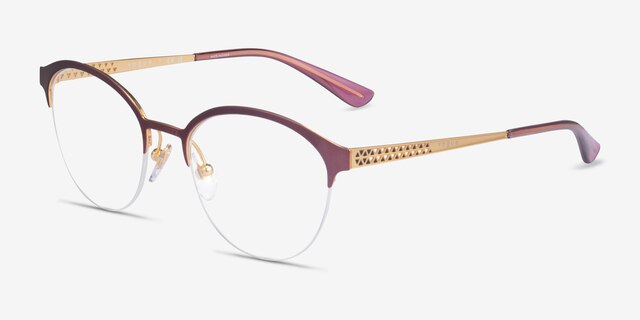 Vogue Eyewear VO4176 Brushed Purple MetalEyeglass Frames from EyeBuyDirect, Angle View