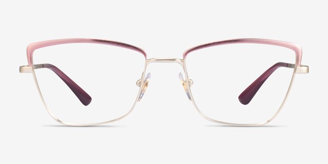 Vogue Eyewear VO4185 Brushed Pink Pale Gold MetalEyeglass Frames from EyeBuyDirect, Front View