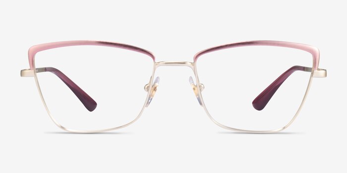 Vogue Eyewear VO4185 Brushed Pink Pale Gold Metal Eyeglass Frames from EyeBuyDirect