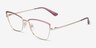 Vogue Eyewear VO4185 Brushed Pink Pale Gold MetalEyeglass Frames from EyeBuyDirect, Angle View
