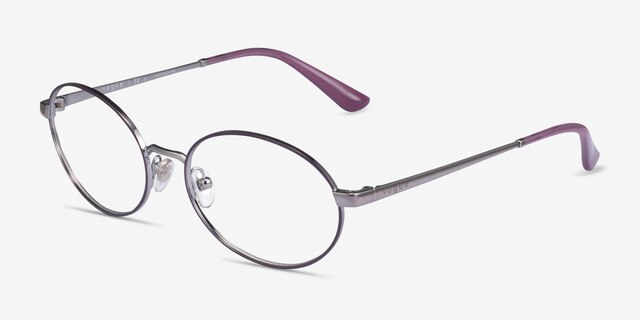 Vogue Eyewear VO4190 Gunmetal Violet MetalEyeglass Frames from EyeBuyDirect, Angle View