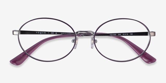 Vogue Eyewear VO4190 Gunmetal Violet MetalEyeglass Frames from EyeBuyDirect, Closed View