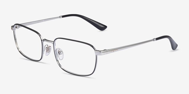 Vogue Eyewear VO4191 Black Silver MetalEyeglass Frames from EyeBuyDirect, Angle View