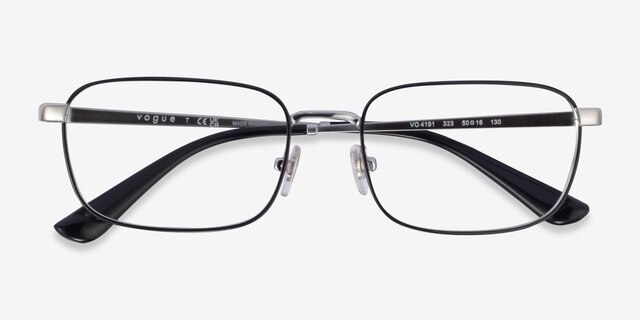 Vogue Eyewear VO4191 Black Silver MetalEyeglass Frames from EyeBuyDirect, Closed View