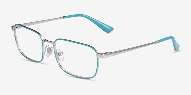 Vogue Eyewear VO4191 Turquoise Silver MetalEyeglass Frames from EyeBuyDirect, Angle View