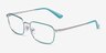 Vogue Eyewear VO4191 Turquoise Silver MetalEyeglass Frames from EyeBuyDirect, Angle View