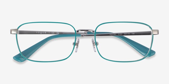 Vogue Eyewear VO4191 Turquoise Silver MetalEyeglass Frames from EyeBuyDirect, Closed View