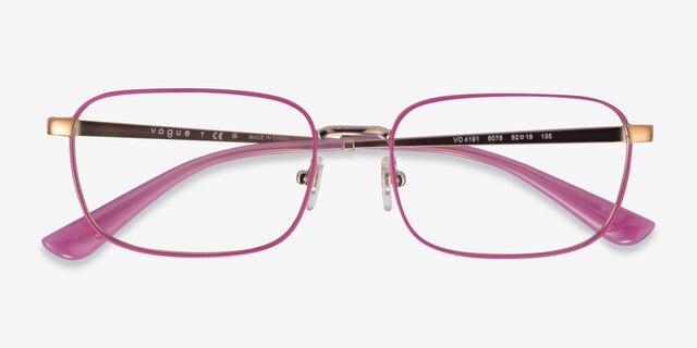 Vogue Eyewear VO4191 Fuxia Rose Gold MetalEyeglass Frames from EyeBuyDirect, Closed View