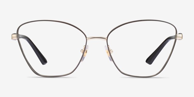 Vogue Eyewear VO4195 Brown Pale Gold MetalEyeglass Frames from EyeBuyDirect, Front View