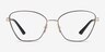 Vogue Eyewear VO4195 Brown Pale Gold MetalEyeglass Frames from EyeBuyDirect, Front View