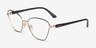 Vogue Eyewear VO4195 Brown Pale Gold MetalEyeglass Frames from EyeBuyDirect, Angle View