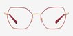 Vogue Eyewear VO4196 Top Red Gold MetalEyeglass Frames from EyeBuyDirect, Front View