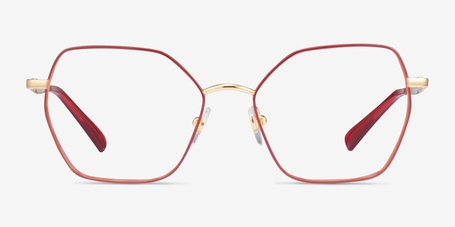 Vogue Eyewear VO4196 Top Red Gold MetalEyeglass Frames from EyeBuyDirect, Front View