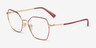 Vogue Eyewear VO4196 Top Red Gold MetalEyeglass Frames from EyeBuyDirect, Angle View