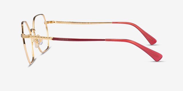 Vogue Eyewear VO4196 Top Red Gold MetalEyeglass Frames from EyeBuyDirect, Side View