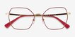 Vogue Eyewear VO4196 Top Red Gold MetalEyeglass Frames from EyeBuyDirect, Closed View
