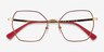 Vogue Eyewear VO4196 Top Red Gold MetalEyeglass Frames from EyeBuyDirect, Closed View