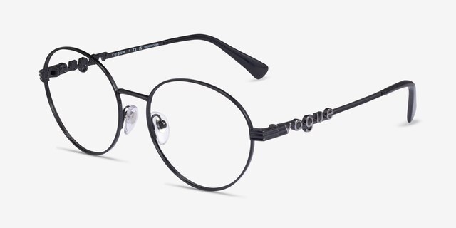 Vogue Eyewear VO4222 Shiny Black MétalMontures de lunettes de vue d'EyeBuyDirect, Vue d'Angle