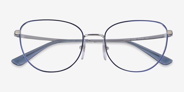 Vogue Eyewear VO4229 Blue Silver MetalEyeglass Frames from EyeBuyDirect, Closed View