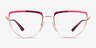 Vogue Eyewear VO4230 Fuchsia Rose Gold MetalEyeglass Frames from EyeBuyDirect, Front View