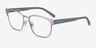 ARNETTE Waterly Silver Gray MetalEyeglass Frames from EyeBuyDirect, Angle View