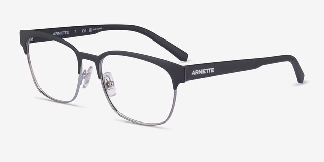 ARNETTE Waterly Matte Black MetalEyeglass Frames from EyeBuyDirect, Angle View