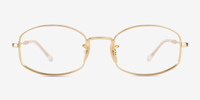 Ray-Ban RB6510 Gold MetalEyeglass Frames from EyeBuyDirect, Front View