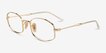 Ray-Ban RB6510 Gold MetalEyeglass Frames from EyeBuyDirect, Angle View