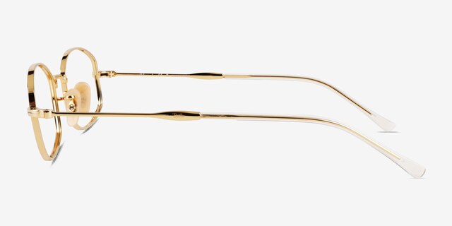 Ray-Ban RB6510 Gold MetalEyeglass Frames from EyeBuyDirect, Side View
