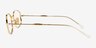 Ray-Ban RB6510 Gold MetalEyeglass Frames from EyeBuyDirect, Side View