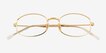 Ray-Ban RB6510 Gold MetalEyeglass Frames from EyeBuyDirect, Closed View