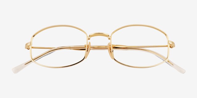 Ray-Ban RB6510 Gold MetalEyeglass Frames from EyeBuyDirect, Closed View