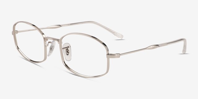 Ray-Ban RB6510 Silver MetalEyeglass Frames from EyeBuyDirect, Angle View