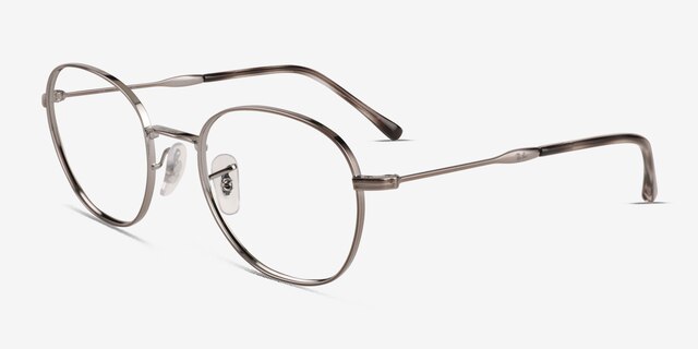Ray-Ban RB6509 Gunmetal MetalEyeglass Frames from EyeBuyDirect, Angle View