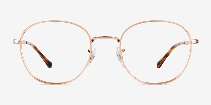 Ray-Ban RB6509 Rose Gold Metal Eyeglass Frames from EyeBuyDirect