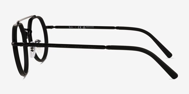 Ray-Ban RB3765V Black MetalEyeglass Frames from EyeBuyDirect, Side View