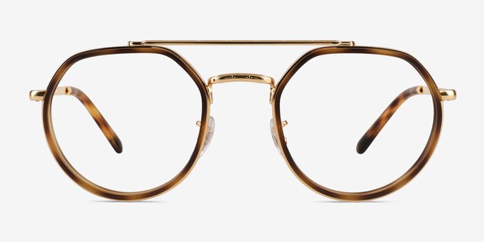 Ray-Ban RB3765V Tortoise Metal Eyeglass Frames from EyeBuyDirect